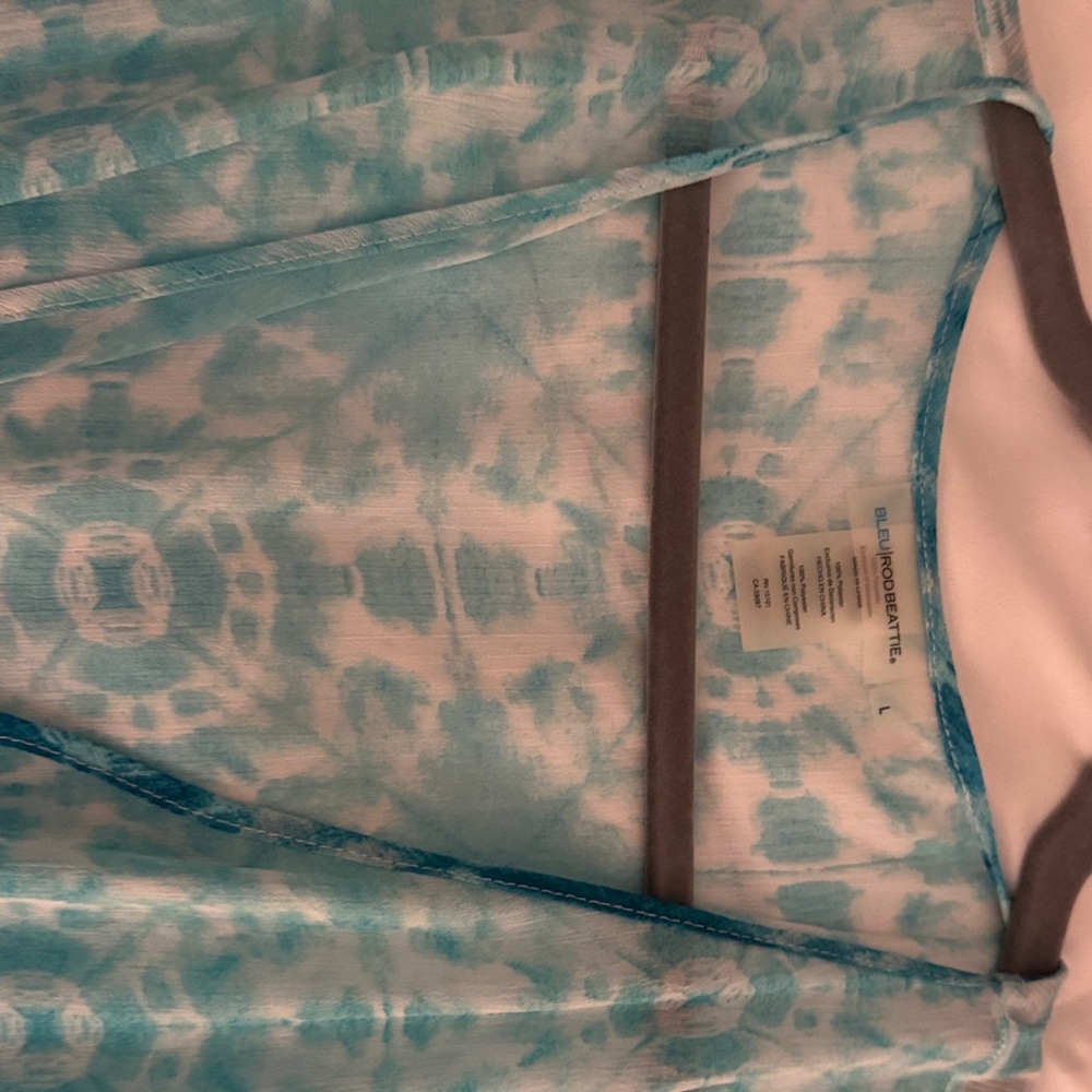 Bleu Rod Beattie Blue and White Swim Coverup